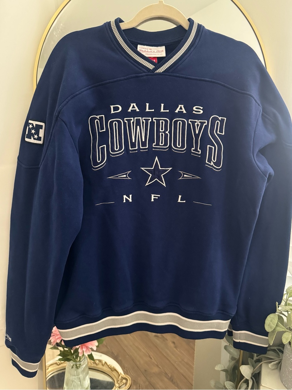 Mitchell & Ness Dallas Cowboys Navy Pullover Sweater